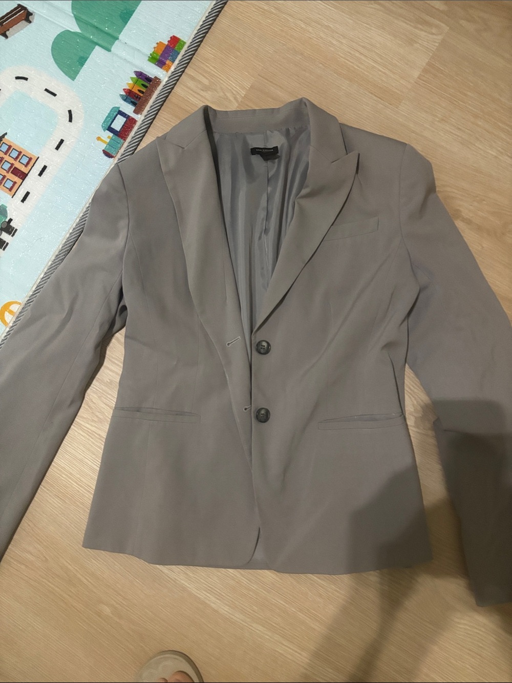 Gray Women's Two-Button Blazer